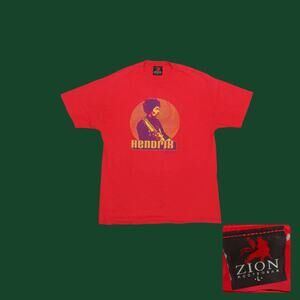 Zion Rootswear | 2001 Jimi Hendrix Thrashed Grunge Band Tee Relaxed Large